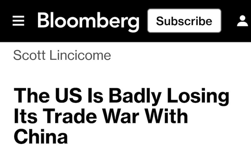 Торговая война США и Китая проиграна: профицит КНР достиг $1,19 трлн — Bloomberg