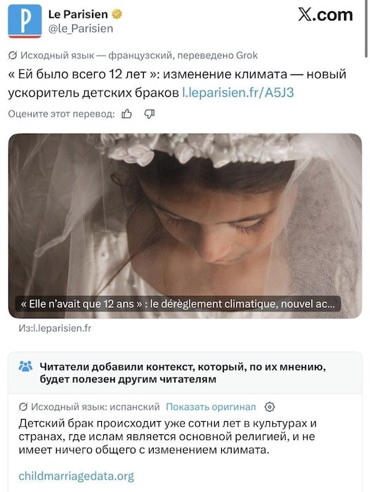 Детские браки и «зеленая» повестка: как либеральные СМИ прикрывают насилие климатом